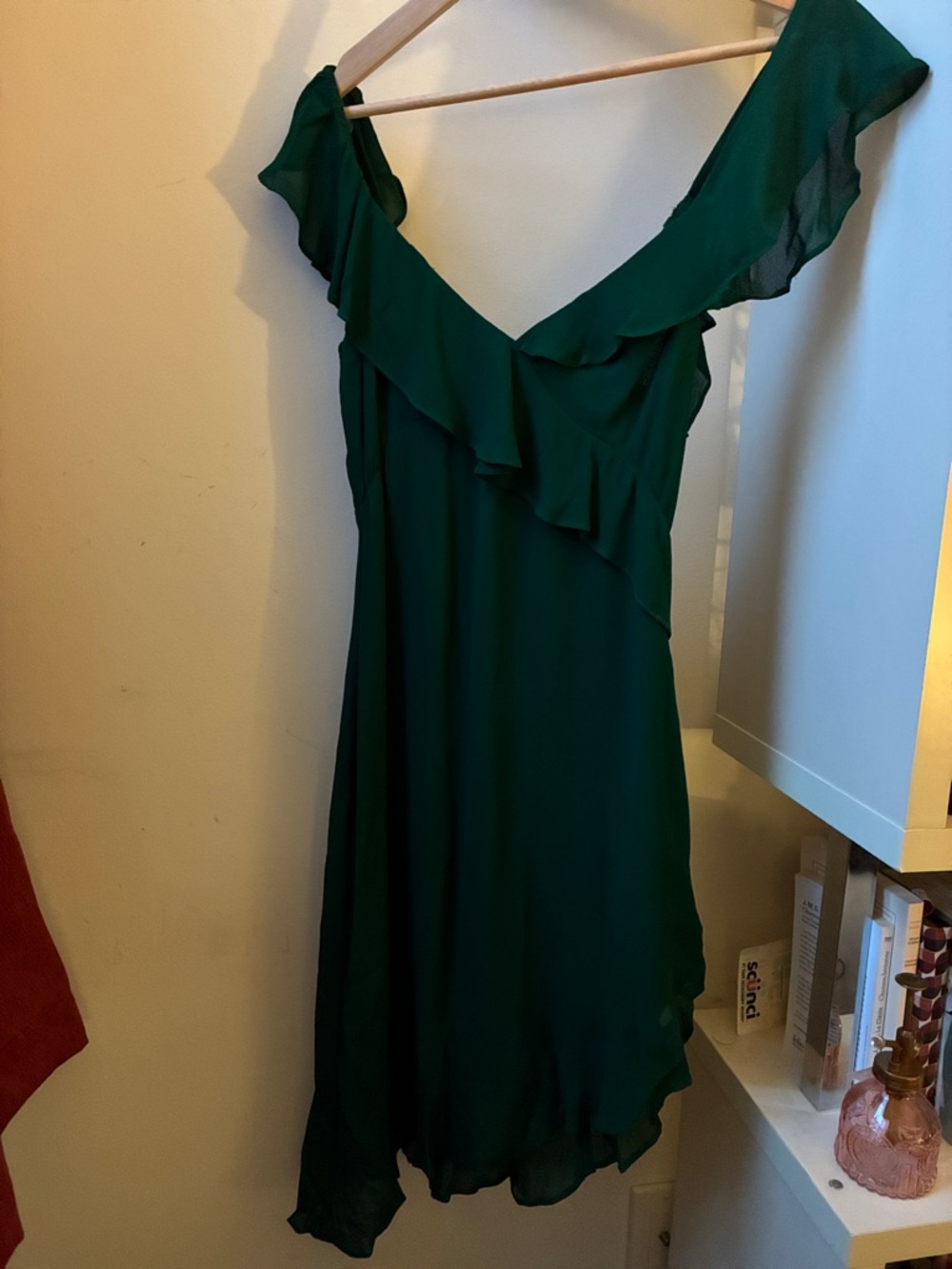 Reformation Adora Green Ruffle Dress - Picture 3 of 8
